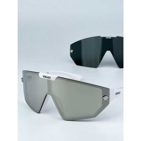 NEW Versace VE4461 314/87 White Grey Mirror Silver Detachable Lens Sunglasses main image 13